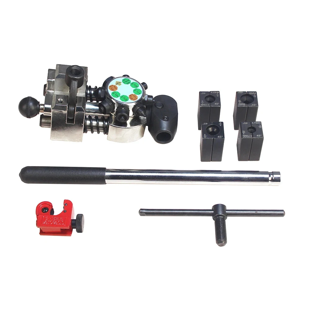 Bremsleitungs-Bördelwerkzeug-Set für 45-Grad-Einzel-, Doppel- und Bubble-Flares, Bremsleitungs-Bördelwerkzeug für 3/16", 1/4", 5/16", 3/8" Stahlrohre – Detail 3