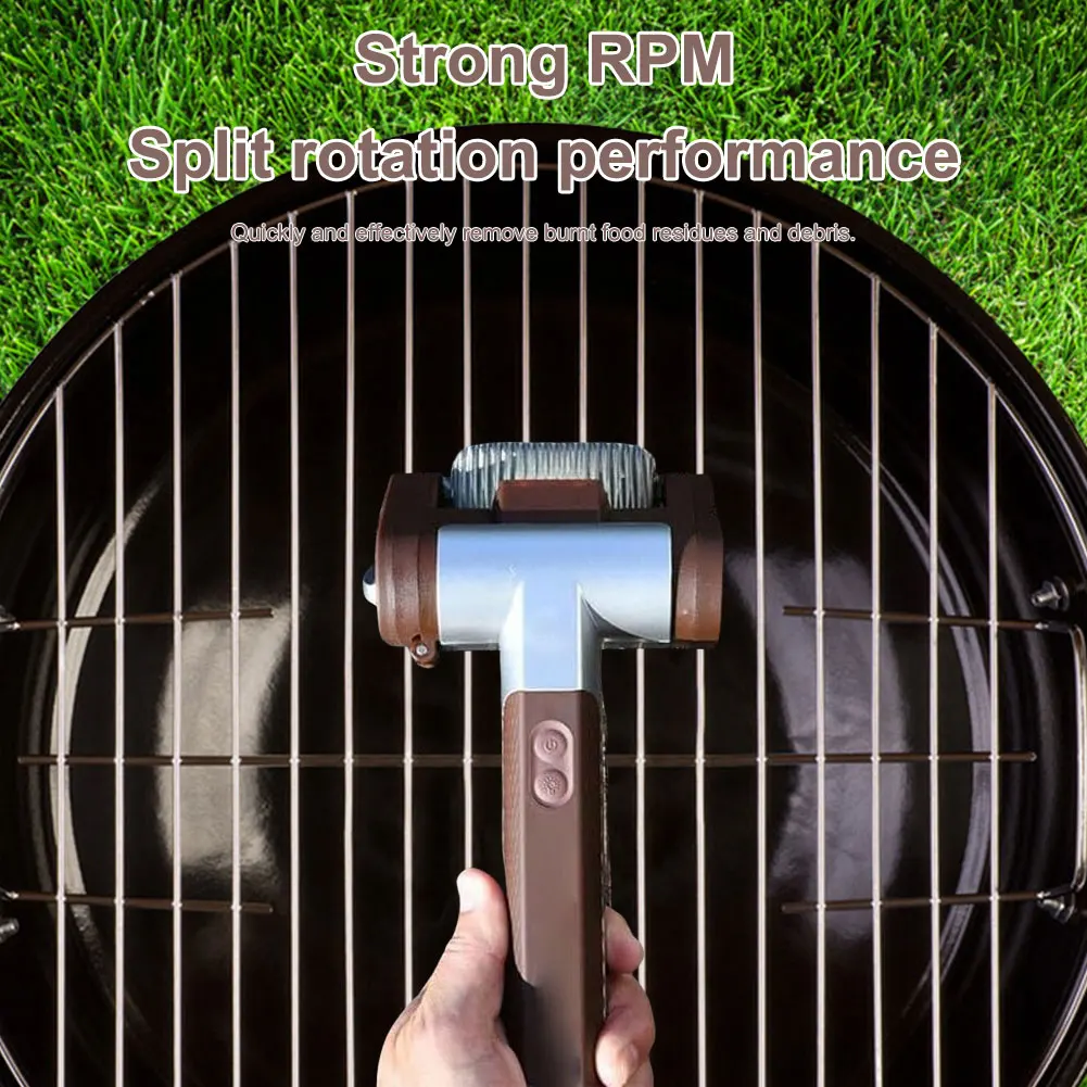 Electric Grill Cleaner Grill Cleaner Brush Without Bristles Cordless Rechargeable BBQ Brush with LED Lights BBQ Cleaning Tools