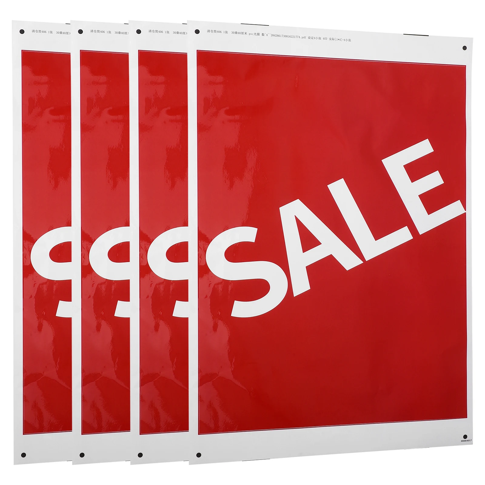 

4Pcs Sale Sticker for Retail Store Self Adhesive Waterproof Vibrant Colors Easy Removal Standard Size Flexible Layout Garage