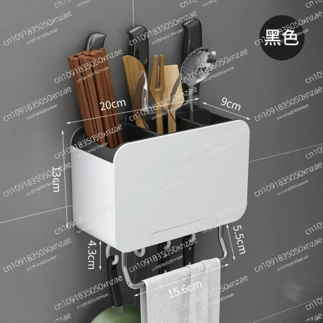 Wall-mounted chopstick storage box Household chopstick cage Chopsticks spoon Knife holder Shelf Drain chopstick cartridge