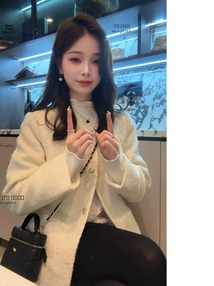 

Xuanxuanchen Jinse Wutong Women's Mid-Length down Jaet Faionable Warm Top White Du down Filling Long Sve round Ne