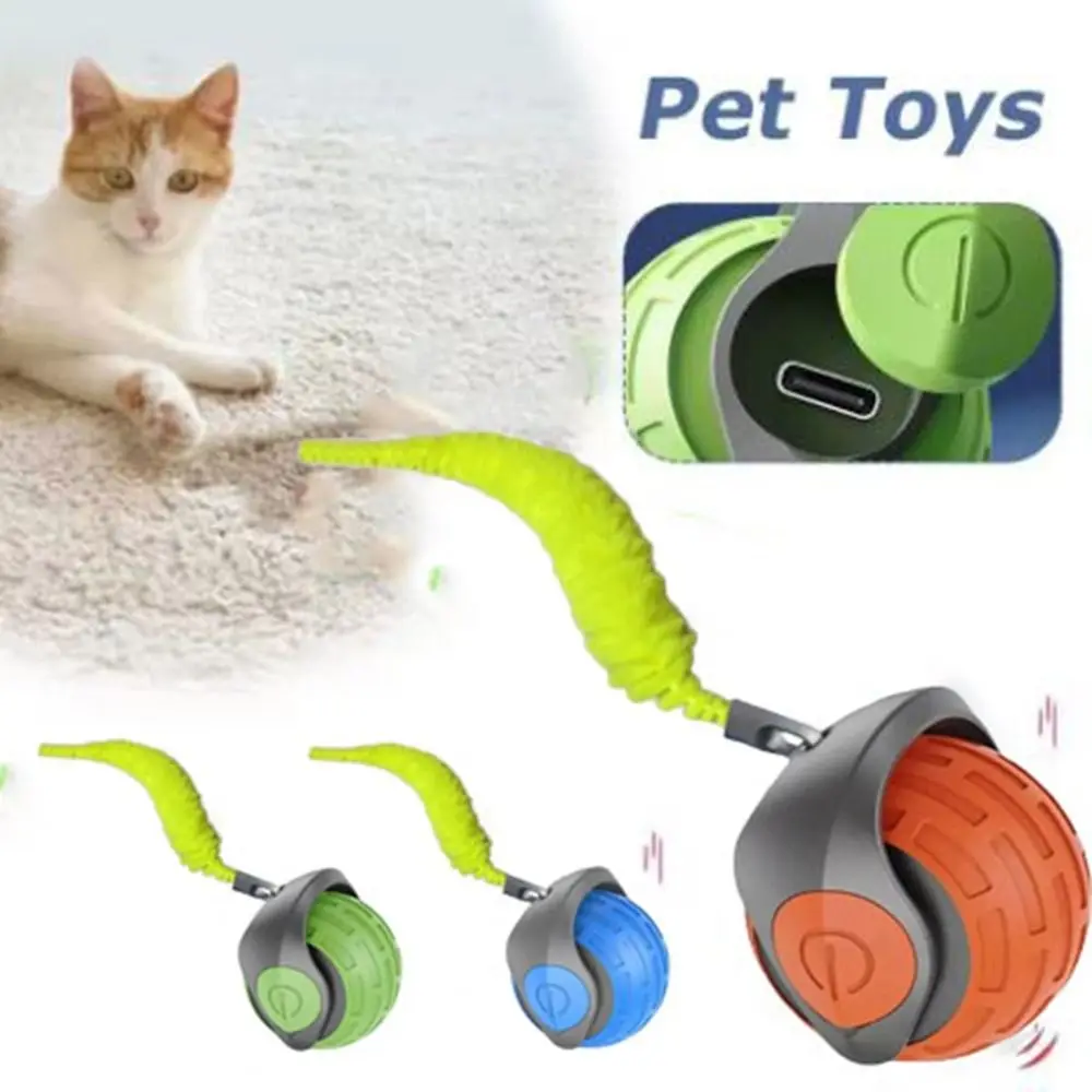 Plastic Interactive Cat Toy Ball Safe 2 Modes Cat's Automatic Rolling Ball Fight Boredom Rechargeable Smart Automatic Teaser Dog