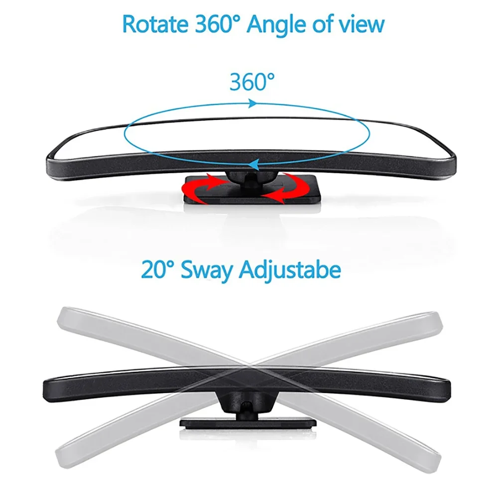 2PCS Car Side Mirrors 60 Degree Wide Angle Spherical Dead Zone Blind Spot Safety Additional Mirrors for Vehicle Safety