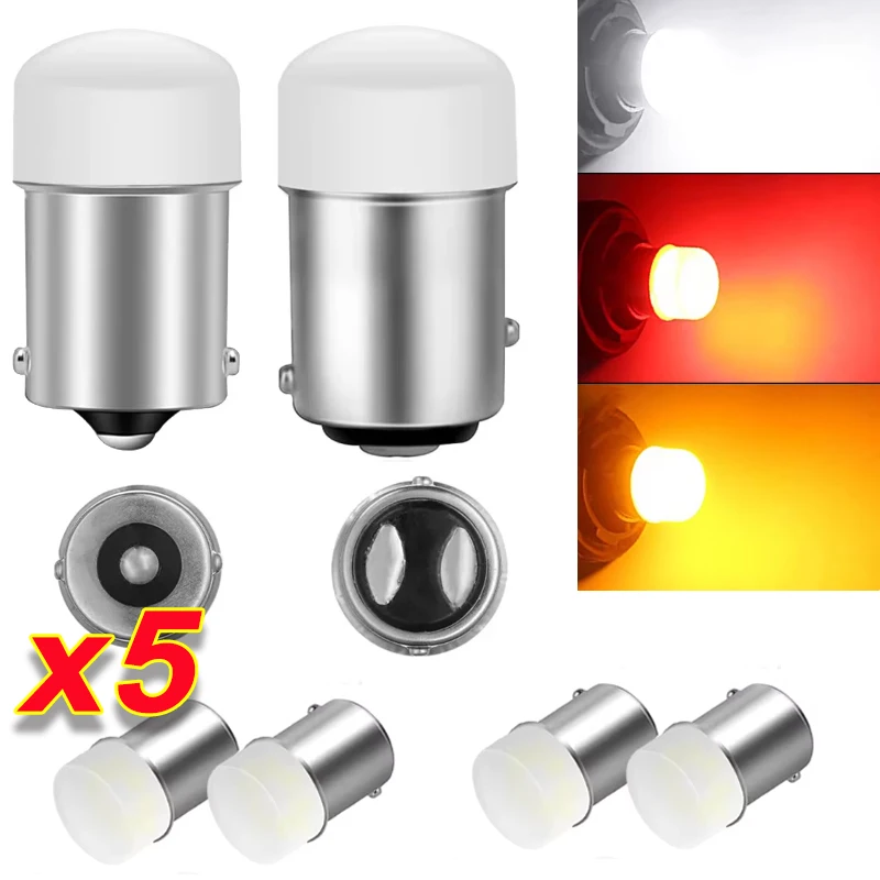 

5PCS 12V5W Car Signal/Daytime Running Light 12V High Bright LED Frosted Small Bulb Modified Universal Car Accessories