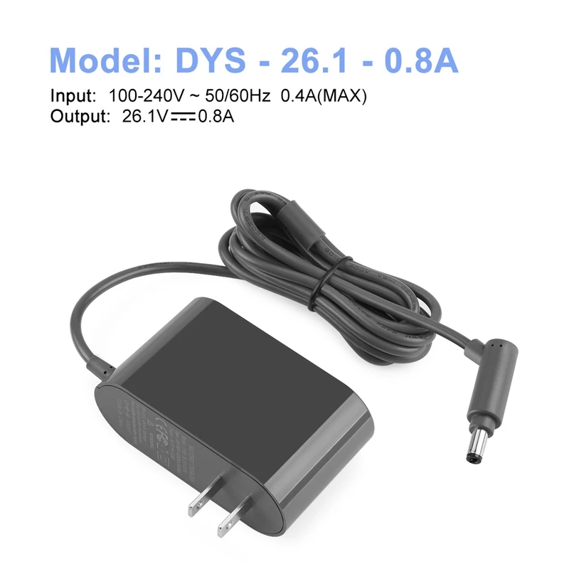 เครื่องดูดฝุ่นแบตเตอรี่ Charger, เปลี่ยน Power Adapter Charger สําหรับ Dyson V6 V7 V8 DC62 Power Adapter Plug-US Plug