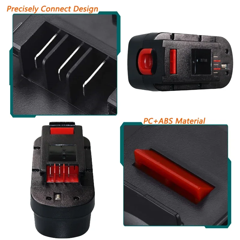 18v 8000mah Rechargeable Tools Battery For Black& Decker Hpb18 Fs180 A1718 A18NH BD18PSK EPC18 HP188F2B KC1800Sk Fs1800