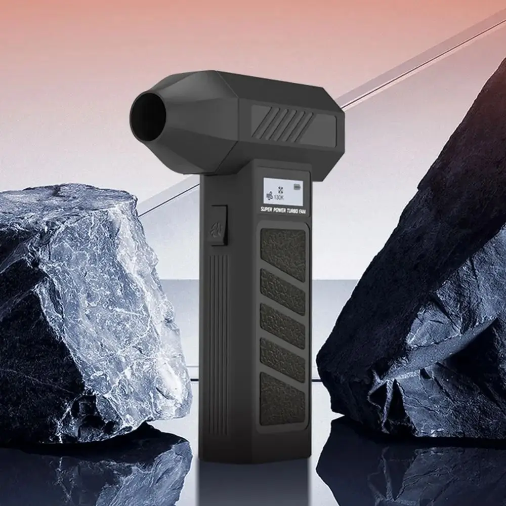 130000 دورة في الدقيقة مروحة تربو عنيفة صغيرة أربعة سرعات الرياح قابلة للشحن منفضة الهواء الكهربائية فرش السيارات LED الإضاءة