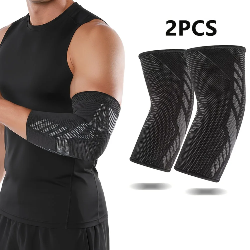 2 Peças de Suporte de Cotovelo Respirável e Elástico - Compressão que Absorve a Umidade para Esportes e Academia, Órtese de Cotovelo Elástica Profissional