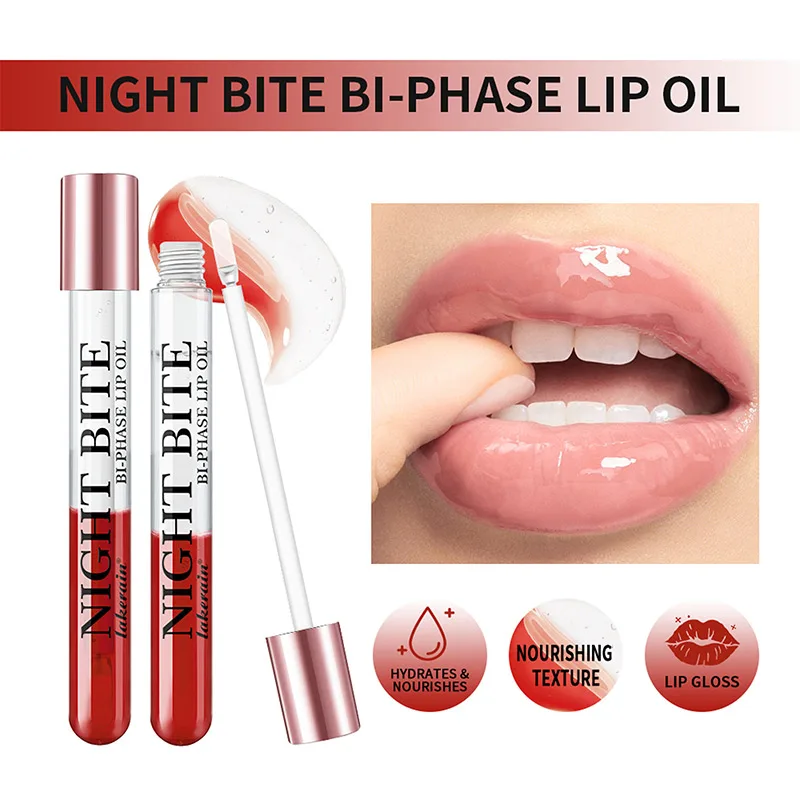 زيت تكثيف الشفاه الفعال زيت الشفاه الممتلئ على الفور يزيد من مرونة الشفاه، ملمع ترطيب يدوم طويلاً، يغذي العناية بالشفاه