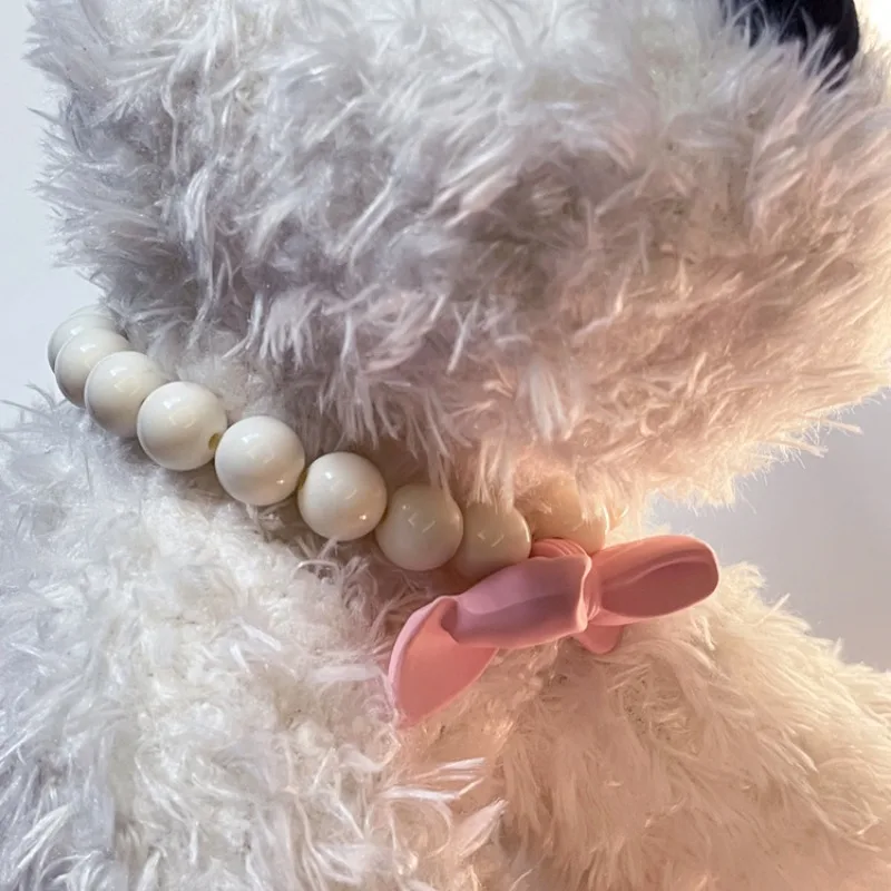 Fashion Pet Pink Bow Dog Collar Cat Necklace Jewelry Puppy Accessories Small Dog and Medium-sized Cute Dog Pet Products