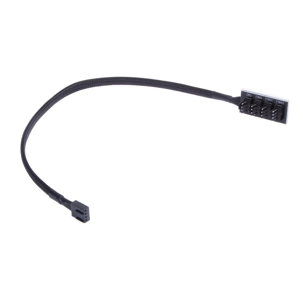 1 to 5 Way For PWM Fan Hub for Computer Cases Supports 3 Pin and 4 Pin Fans 40cm Length Fan Power Distribution