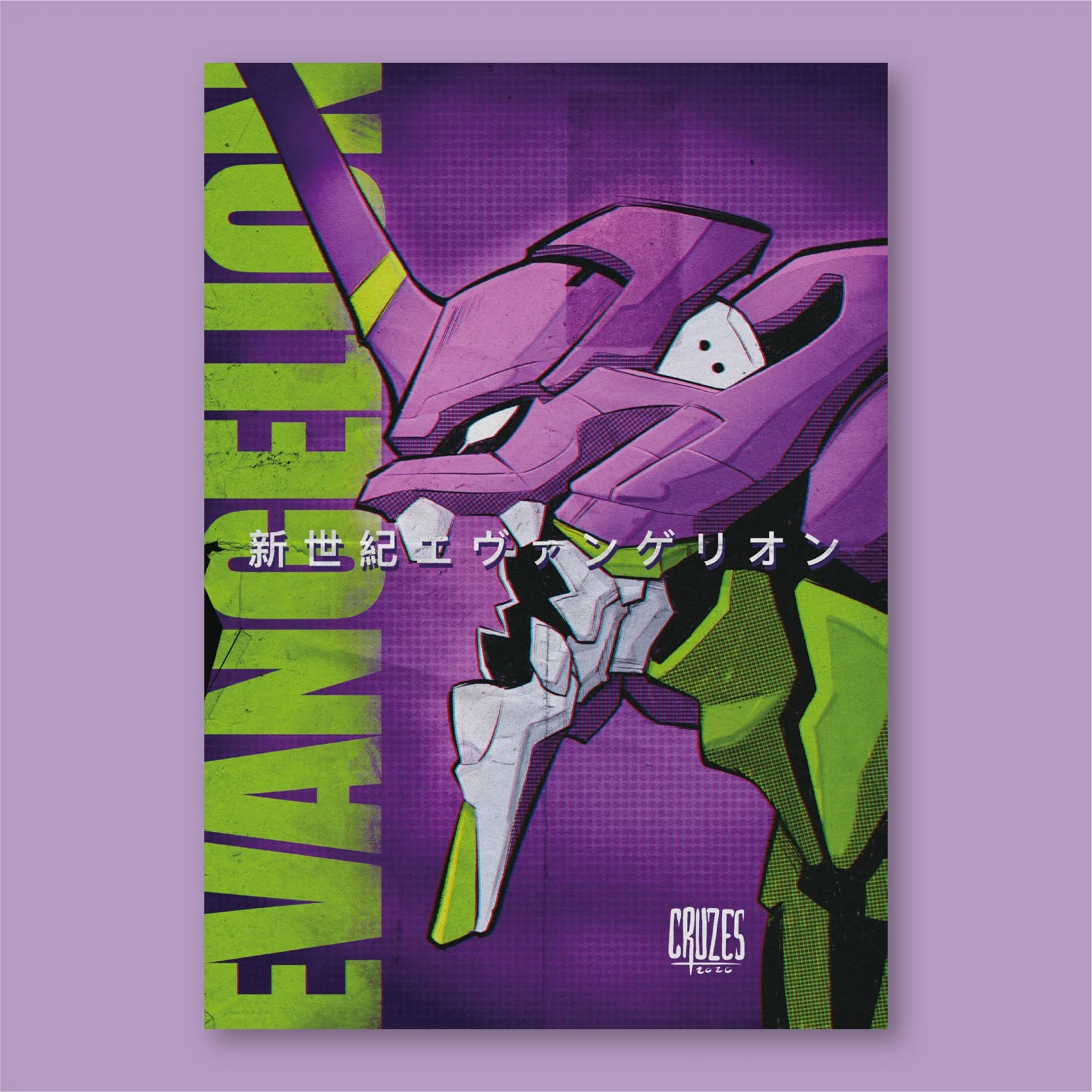 Evangelion EVA Frameless Canvas Poster HD Comic Peripheral Wall Art Unit 00 Bedroom Dorm Decor view 3