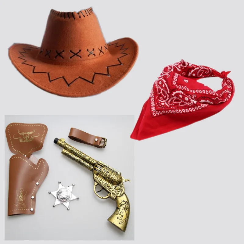 Uomini Retro Cowboy Gun Toy Pirate Captain Jack Cosplay arma fondina cintura plastica Costume di natale puntelli accessori Cosplay