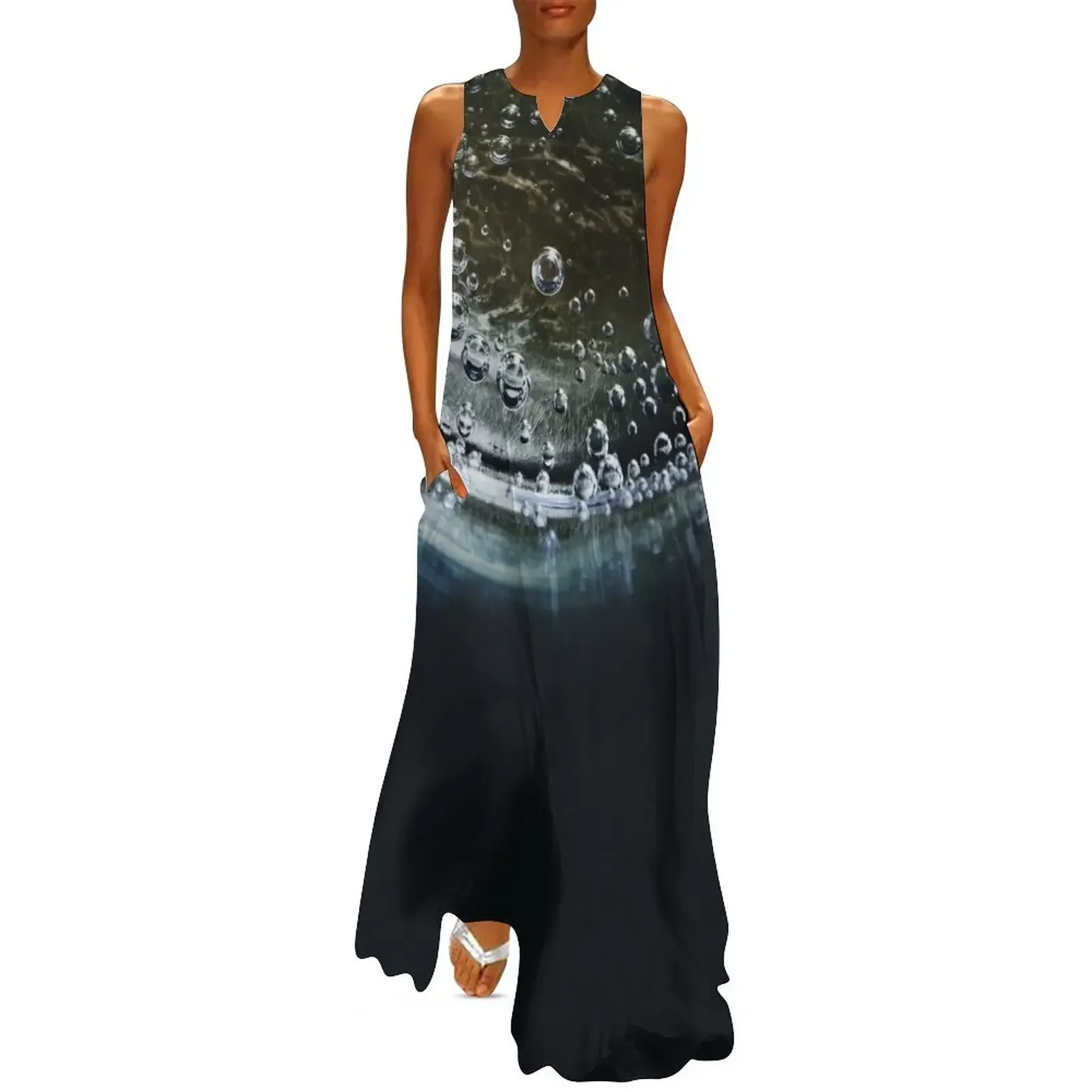 

hazy Crazy. Metal  No. 055: Water. beads. perspectives.” Long Dress dress women summer dresses for womens 2025 Dress
