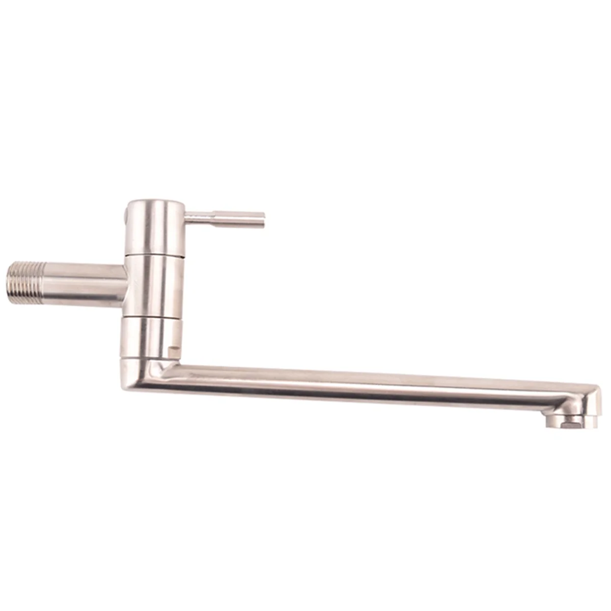 

Kitchen Faucet 180 Degree Rotation Sink Mop Pool Tap Stainless Steel Lengthened Wall Mounted Single Cold Water Faucets