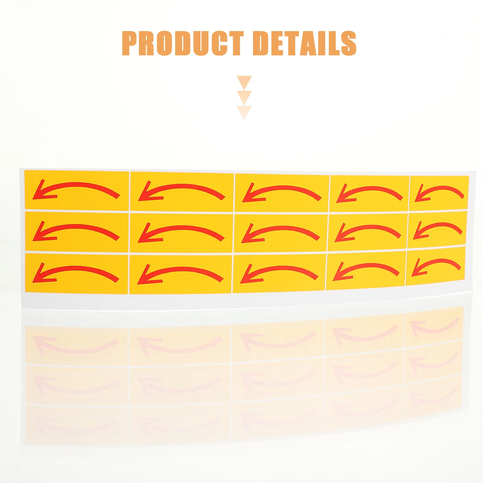 

15pcs Arrow Warning Stickers Direction Indicating Floor Decals Wall Labels Caution Sign Stickers For Office Factory School