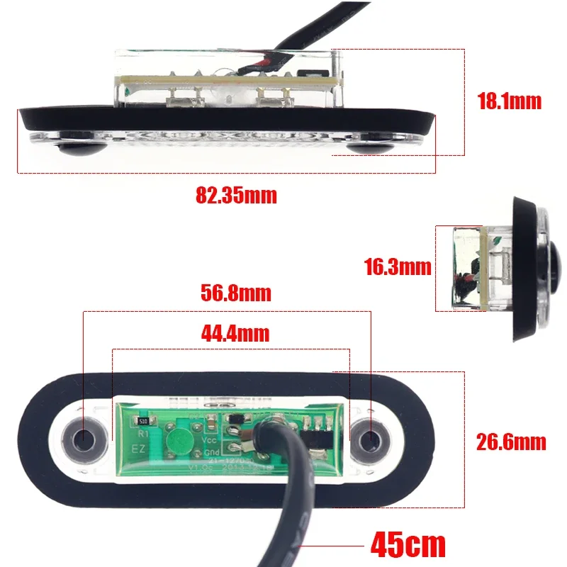 防水LEDサイドマーカーライト,クリアランスリアブレーキインジケーター,トラック,トレーラー,トラクター,バス,バン,12V, 24V