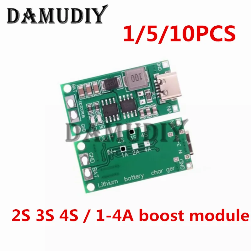 Multi-Cell 2S 3S 4S Type-C To 8.4V 12.6V 16.8V Step-Up Boost LiPo Polymer Li-Ion Charger 7.4V 11.1V 14.8V 18650 Lithium Battery