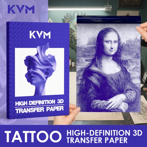 25/100 Uds. Papel de transferencia de tatuaje tamaño A4 papel de tatuaje de transferencia de calor estándar plantilla de fotocopiadora térmica accesorios de tatuaje de papel