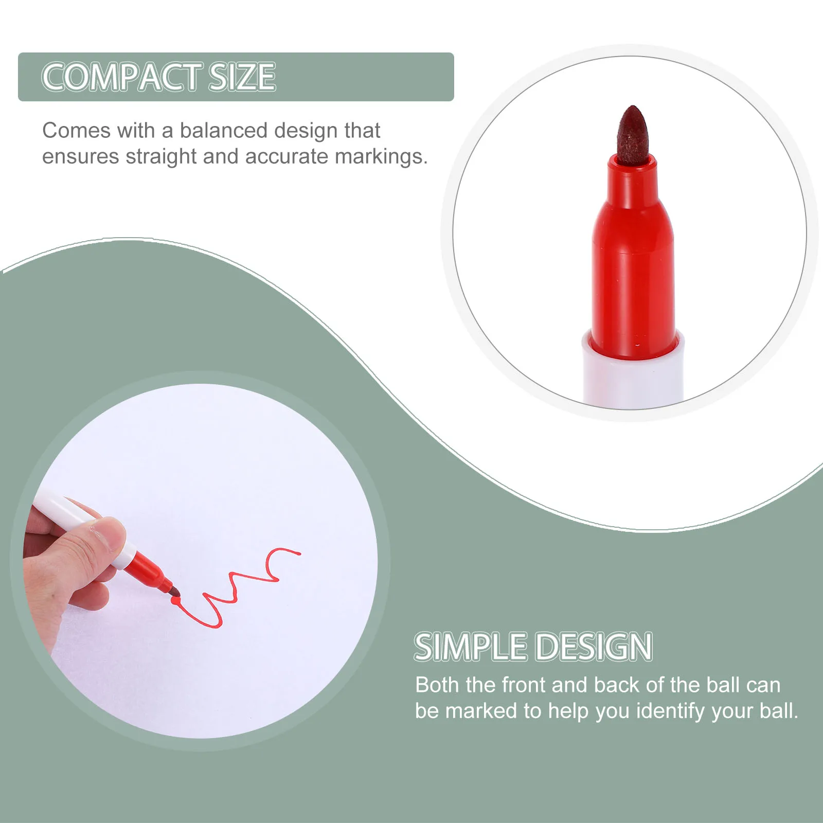4 pezzi di strumento di allineamento per golf, pennarello riutilizzabile per palline, stencil in plastica per una pratica di messa precisa, fornitura di golf all'aperto