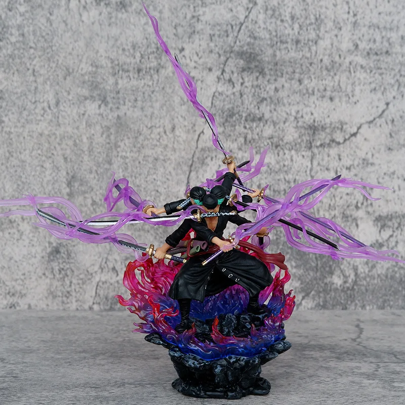 

39 см цельная фигурка Soron Ghost Island Asura, девять лезвий, поток, три головы, шесть вооружений, цельная модель, орнамент, подарок