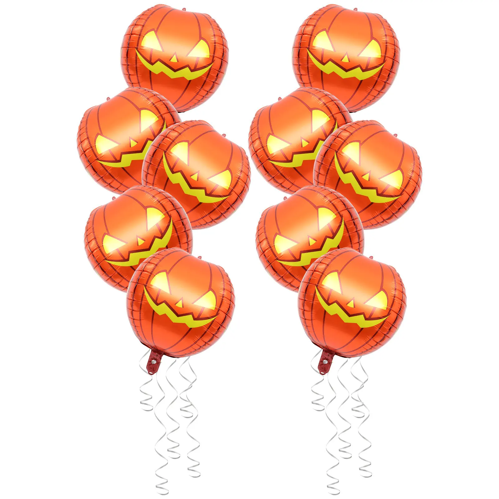 10Pcs Pumpkin Balloon Inflatable Halloween Decorations for Party Supplies Scary Atmosphere Ghost Theme Event Creepy Decor