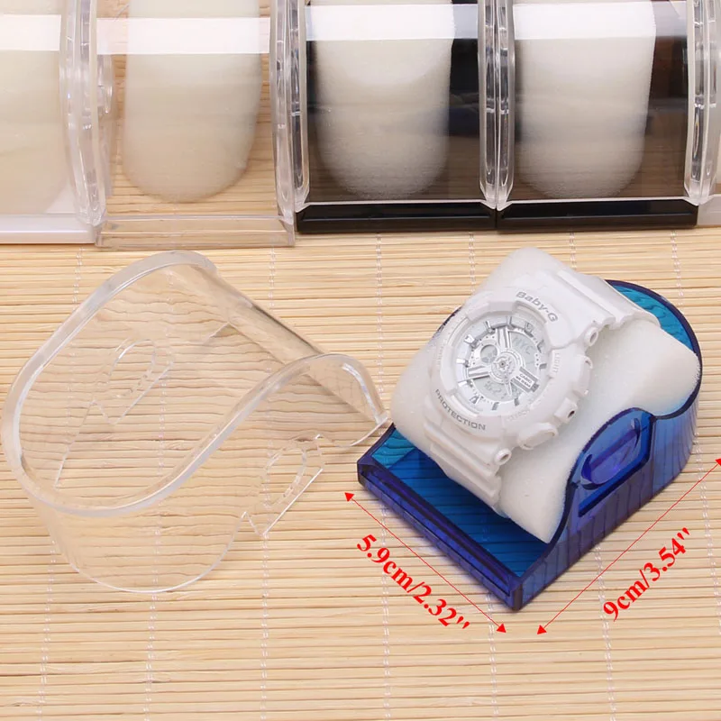 Plastic Wrist Watch Box Jewelry Bangle Bracelet Display Storage Holder Organizer transparent watch box