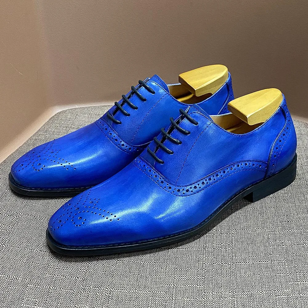 

Men's Business Casual Leather Shoes, Genuine Leather Formal Leather Shoes, Men's British Oxford Shoes, Block Men's Shoes