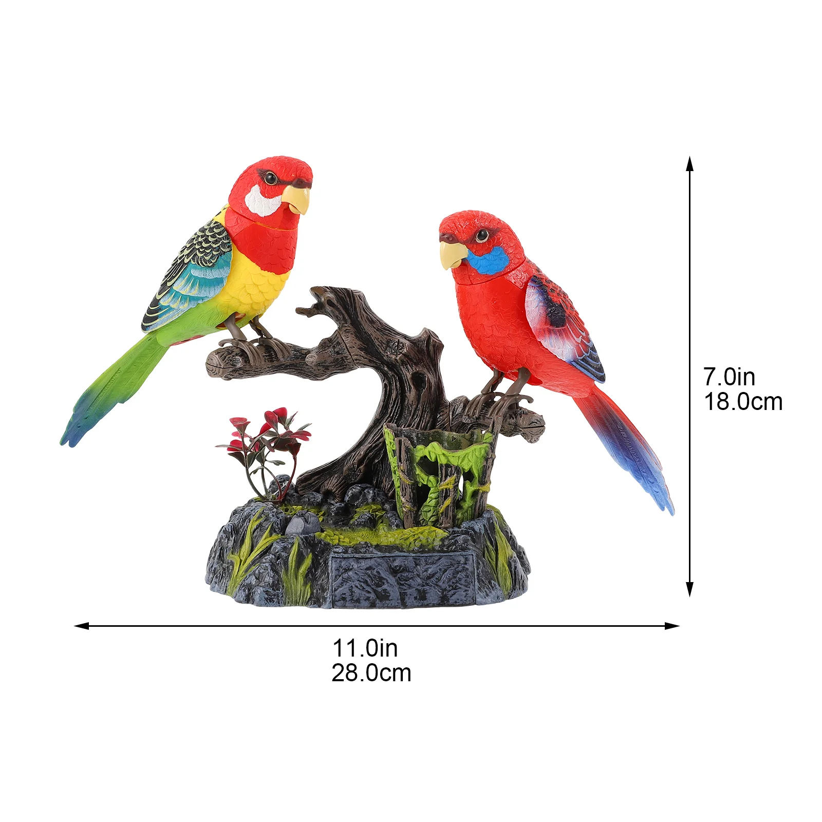 Giocattolo di controllo vocale del pappagallo Forma adorabile Registrazione Desktop Bird Learning Buon aiuto Parlante Abs