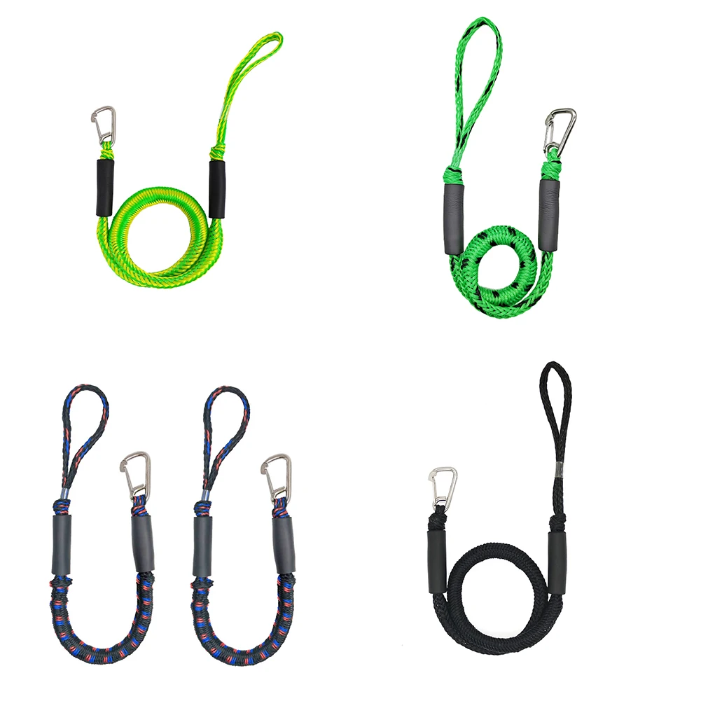 

Boat Dock Line Mooring Rope With 316 Stainless Steel Clip Dock Line Boat Ropes, Premium Bungee Boat Lines Accessories