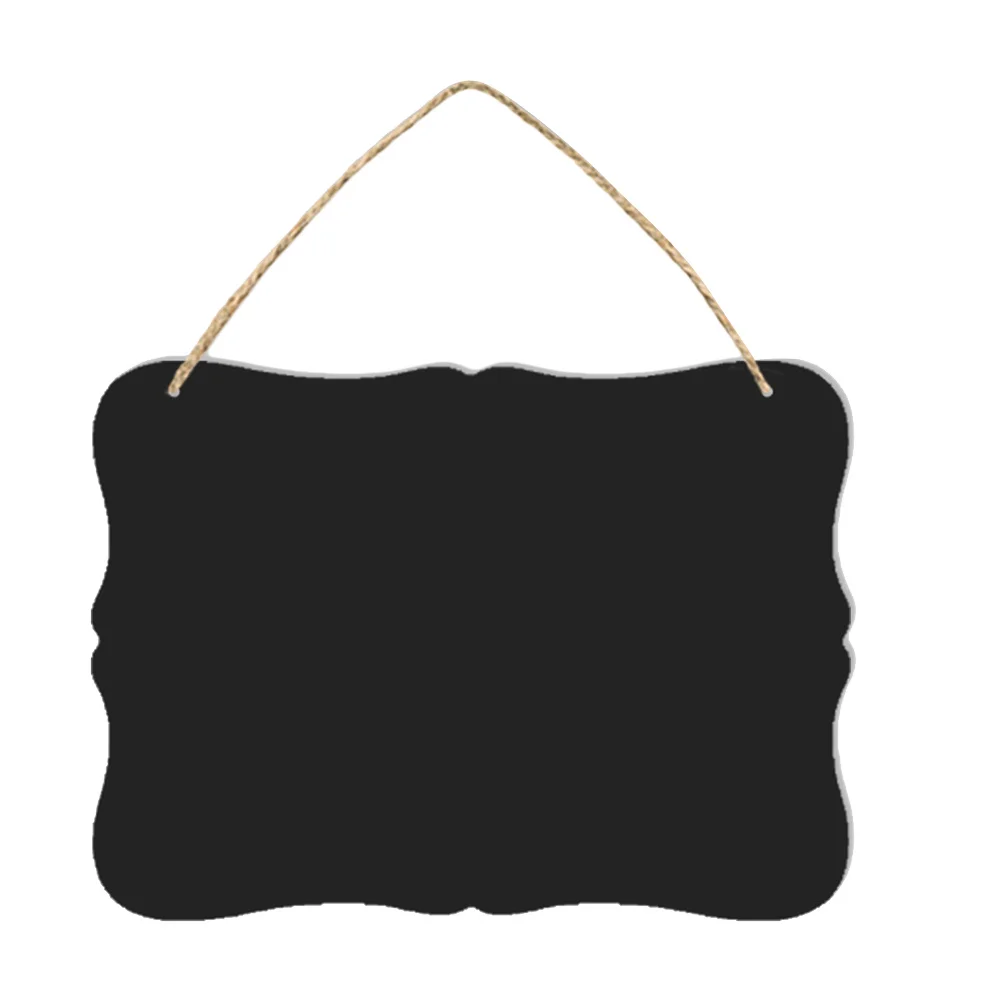 160207pcs Blackboard Decor Tags Reusable Mini Chalkboard Double-Sided Erasable Hanging Message Board For Wall Sign Display Craft