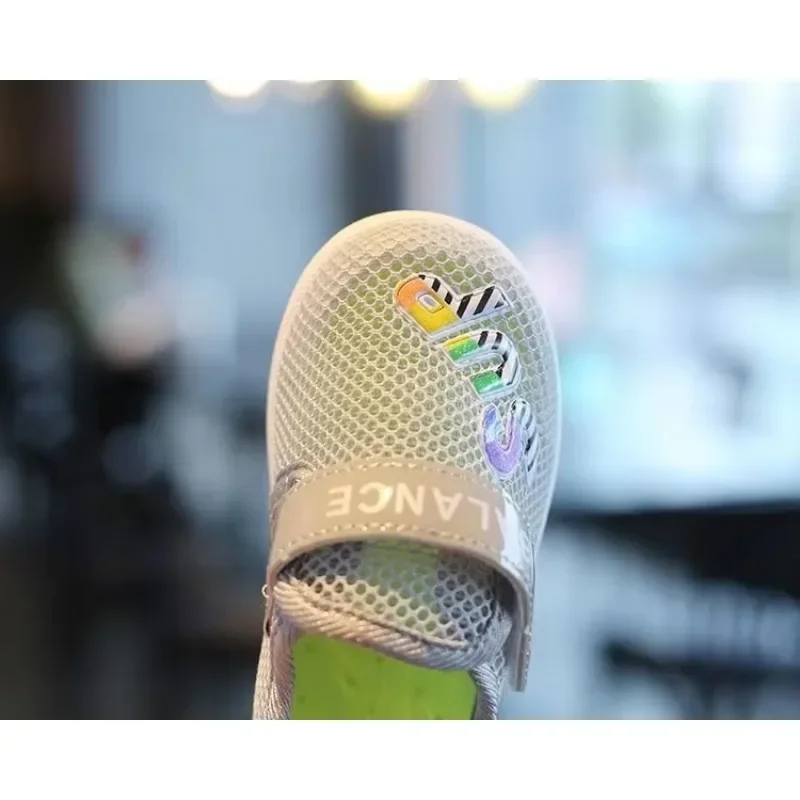 Zapatos individuales antideslizantes para niña, sandalias para bebé, zapatos transpirables de suela blanda para caminar de verano para niño de 0-1-3 años, zapatos de malla para bebé