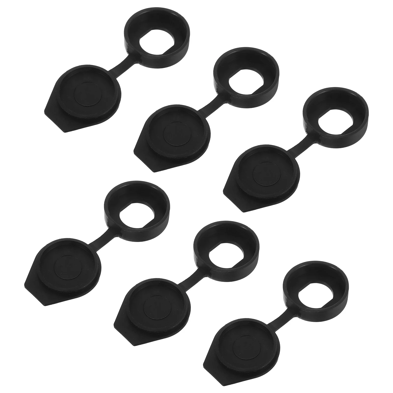 

6 Pcs Trash Can Door Lock Cover Protector Dustproof Garbage Plastic Auto Holder