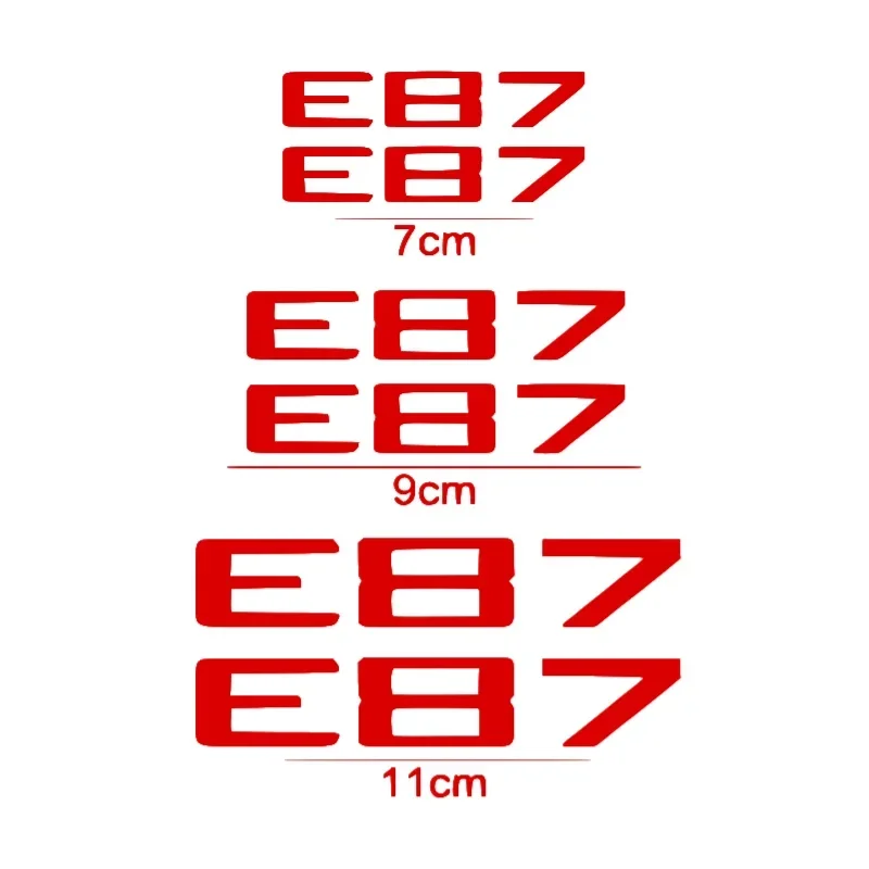 For BMW E87 Logo E Class Glue Emblem 6Pcs/set PET Vinyl Film Decals Car Brake Caliper Sticker Decoration