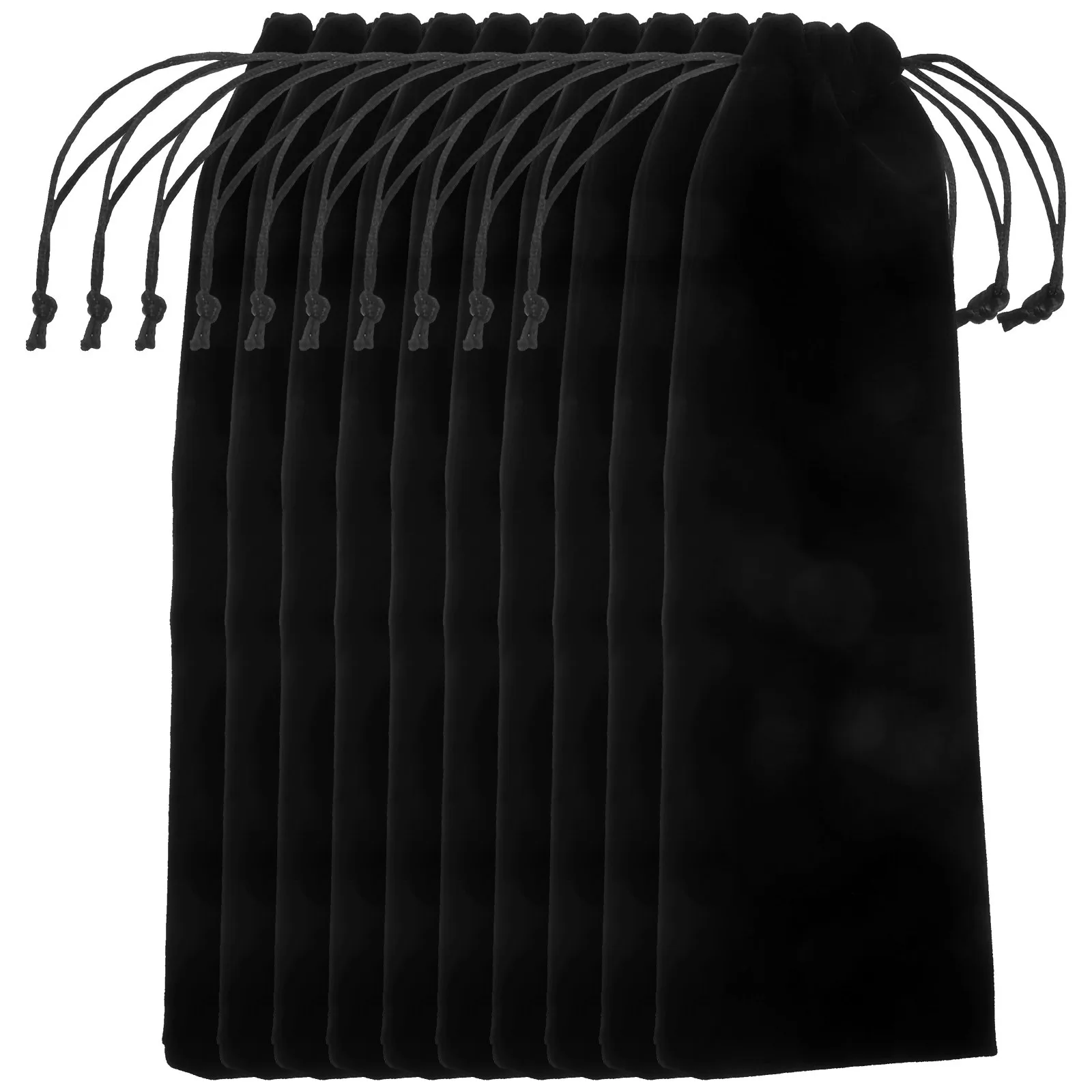 

10Pcs Drawstring Cutlery Storage Bag Soft Lint Material Portable Travel Tableware Pouch Travel Cutlery Bag Tableware Pouch