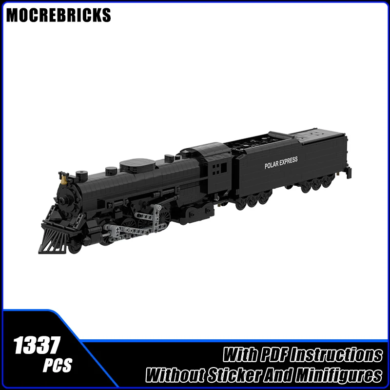 MOC Stadt Transport Serie Polar Express Baustein Montage Modell Set Technologie Ziegel Junge Puzzle Spielzeug Geburtstag Geschenke