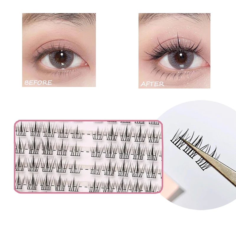 10 Rows(120pcs) TYH Mink Eyelashes 9-11mm Mixed manga lashes Extension Natural Cluster lashes Daily makeup