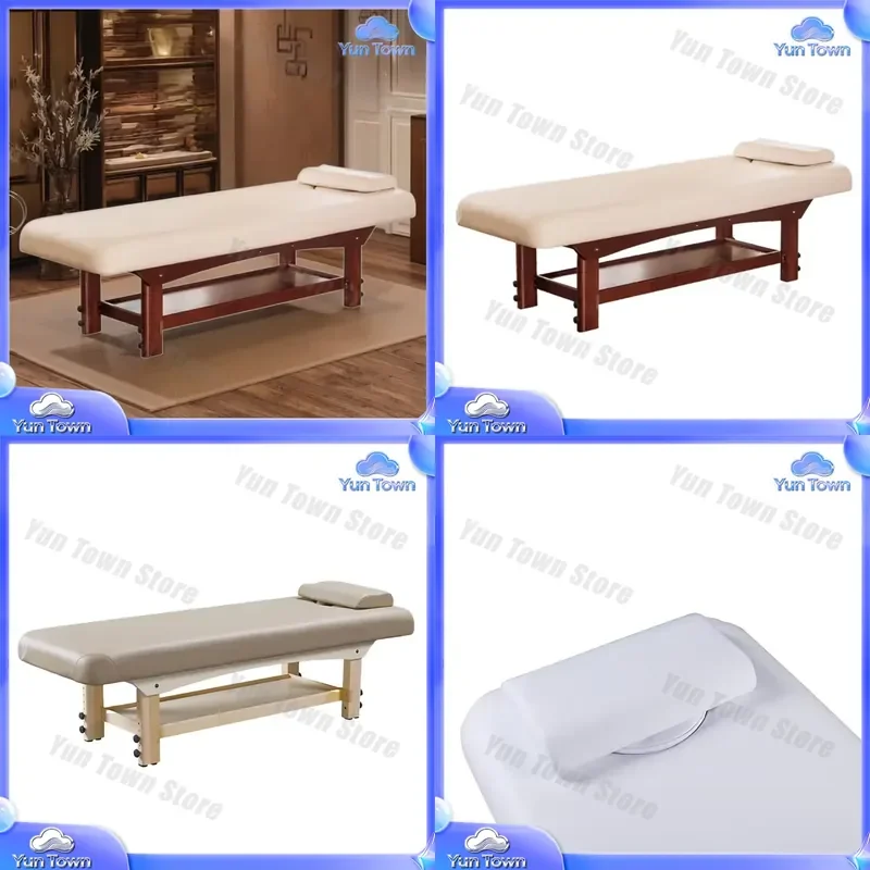 Portable Full Body SPA Bed for Solid Wooden Base Massage Table for Cupping Therapy for Living Room Bedroom Hotel Chinese