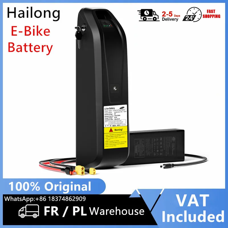EU-Lager 48V 20AH Hailong Akku für 100W-1600W Motor E-Bike 35A BMS 21700 Zellen Unterrohr Elektrofahrrad-Akku