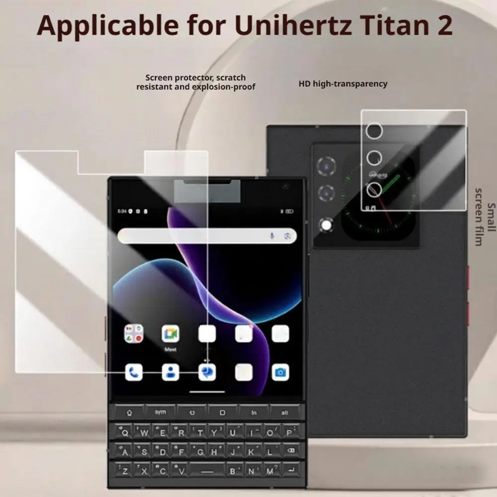 

For Unihertz 2 Tempered Protective Film Front Back Screen Protection Protector Cover Film Cover Full-Body Protector