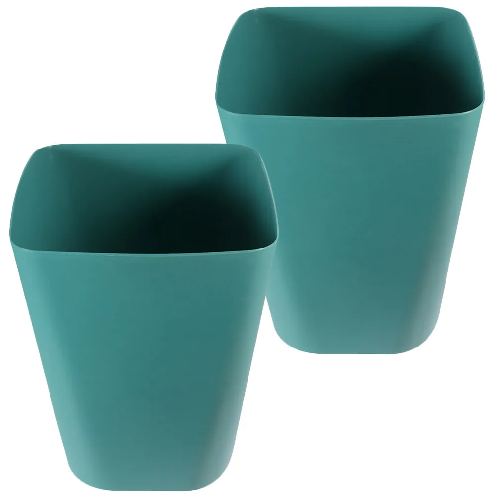 

2Pcs Square Trash Can Simple Plastic Waste Bin for Home Office Bathroom Bedroom Garbage Container Rubbish Bin Office Trash Can