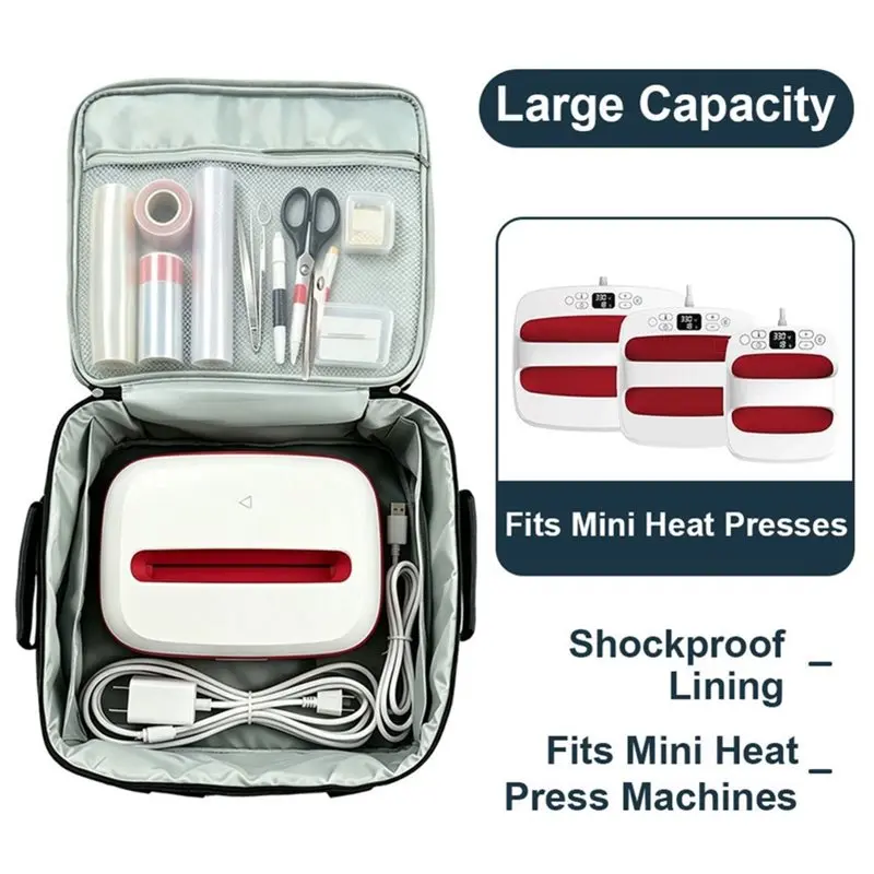 Carrying Case With Pocket For Crict Easy Press 2/Easy Press Heat Press Machine- Hot Press Bag, Replacement Part