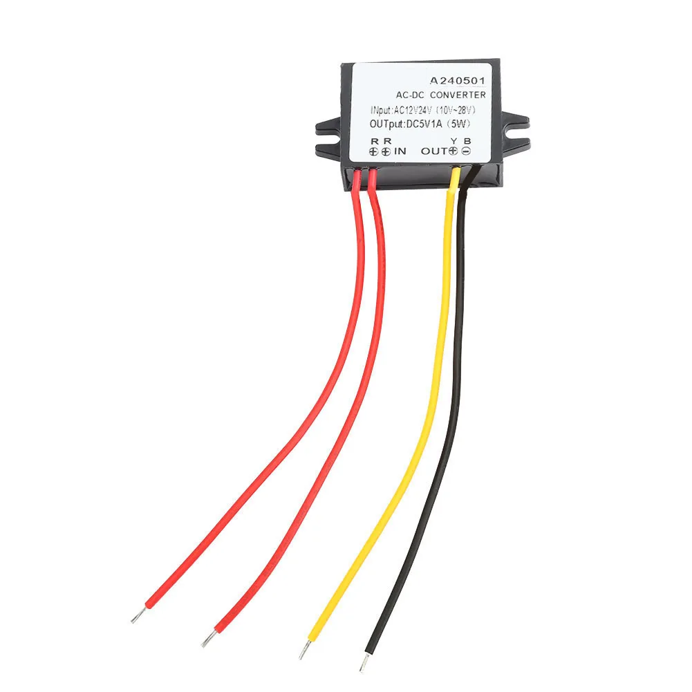 AC 12V 24V naar DC 5V Buck Converter Voeding Converter Voedingsmodule IP67 Waterdicht Stofdicht 1A/2A/3A/5A