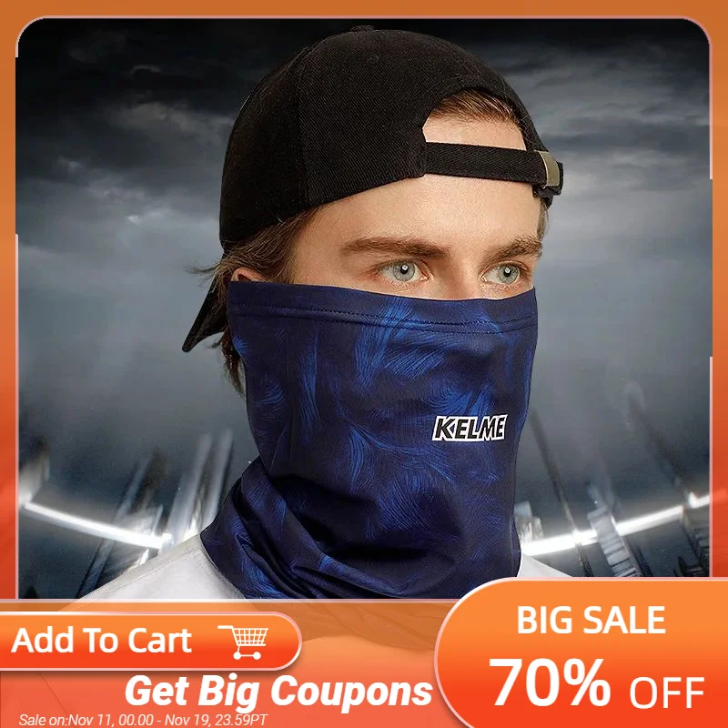 

KELME Bandana Face Mask Headwear Sun-Protection Scarf for Outdoors Climbing Hiking Men Women 9051WJ5001