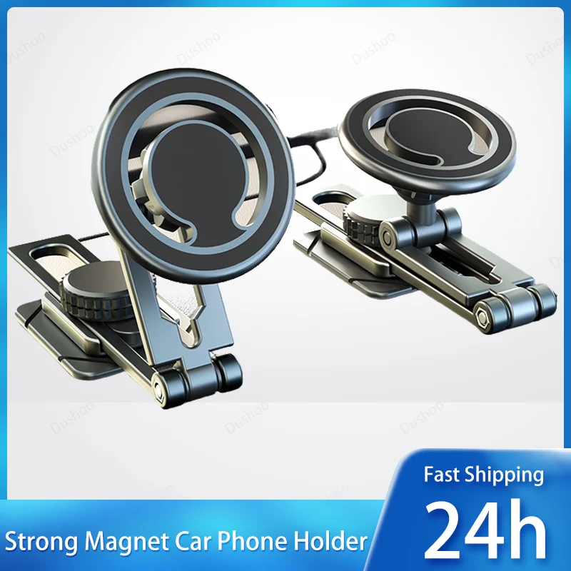 

Strong Magnet Car Phone Holder Stand Macsafe 720 Rotate Extendable Magnetic Smart phone Bracket For iPhone 17 16 Samsung Xiaomi