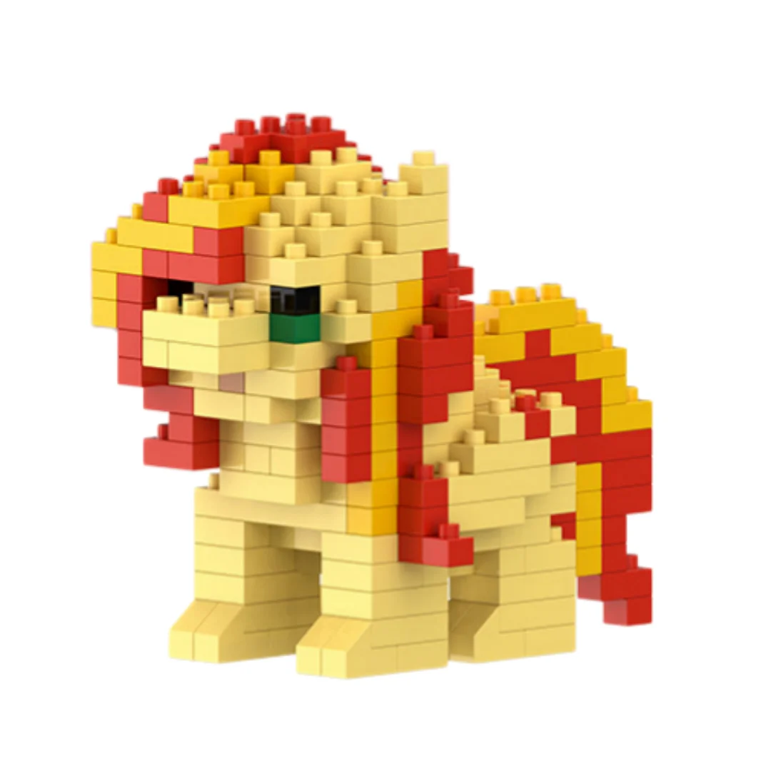 Niedliches Regenbogen-Pony Baustein-Spielzeug Geburtstagsgeschenk Kleine Ornamente – Detail 13