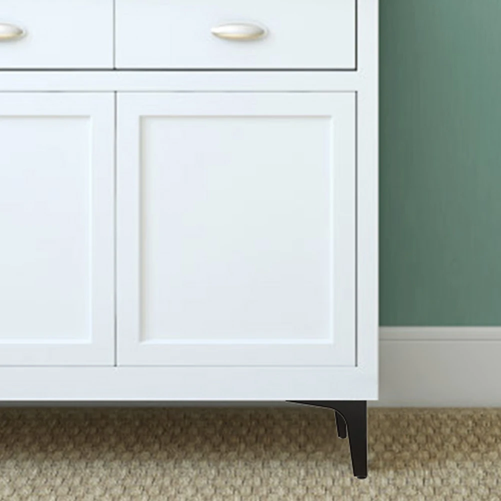 

4Pcs Iron Furniture Support Legs Triangle Shape Replacement Feet for Couch Coffee Table Dresser Enhanced Stability Scratch