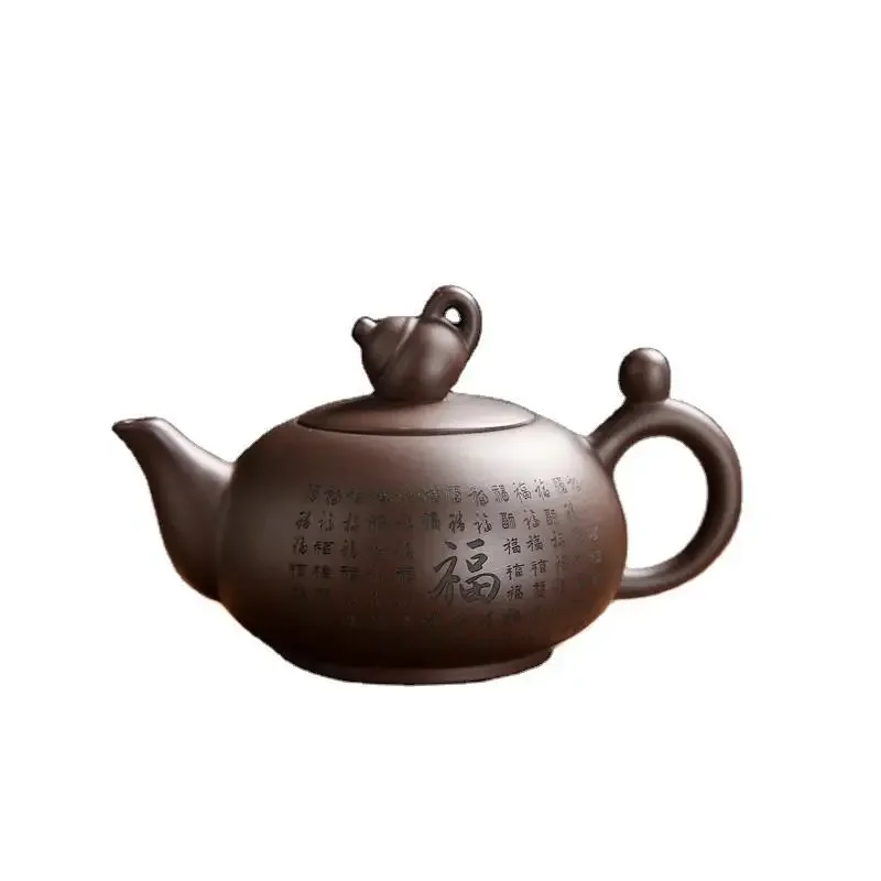 1pc Handmade Tea Set Customized Authentic Yixing Tea Pot Purple Clay Xishi Filter Teapot Beauty Kettle Give Someone A Gift 180ml - Image 6