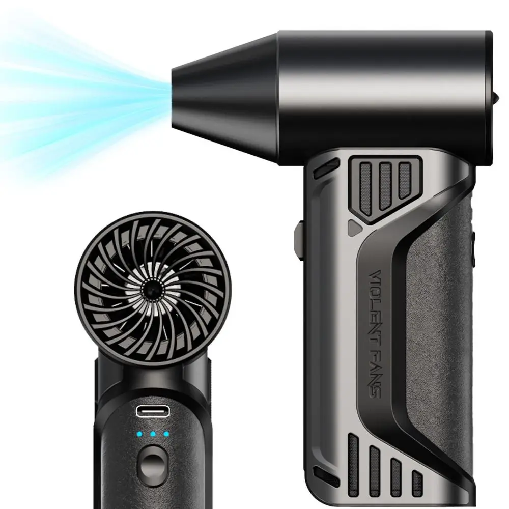 160000 دورة في الدقيقة مروحة نفاثة توربو صغيرة سرعة الرياح 52 متر/الثانية محرك بدون فرشاة منفاخ غبار قوي عالية السرعة قابلة للشحن مروحة يدوية عنيفة