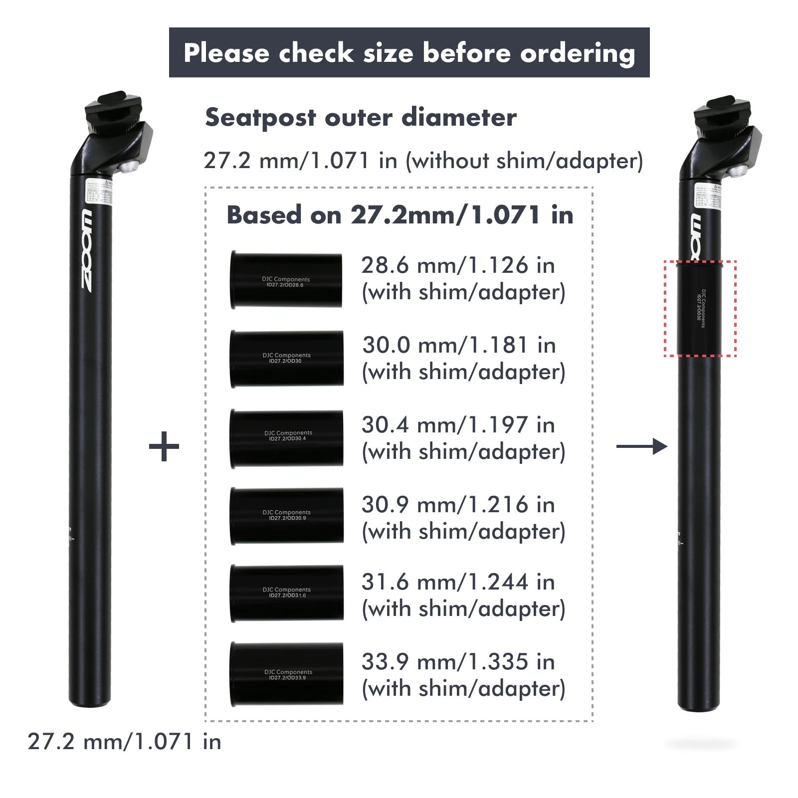 Zoom MTB 軽量シートポスト 280g 13MM オフセット 2 ボルト自転車